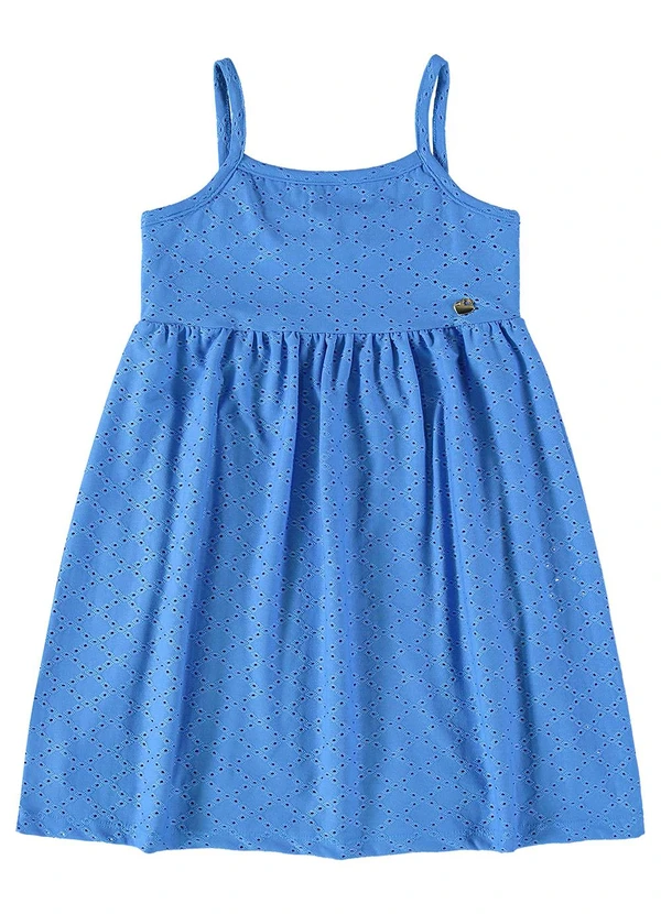 Bee Loop - Vestido Infantil em Laise Azul 2