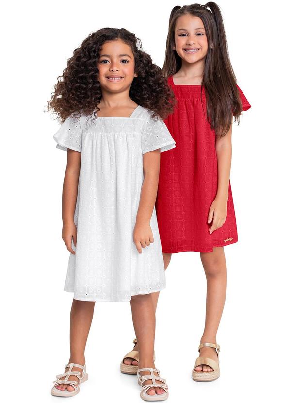 Quimby - Vestido Infantil em Laise Branco 2