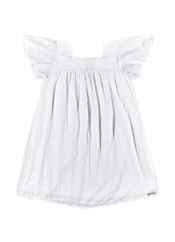 Quimby - Vestido Infantil em Laise Branco 3