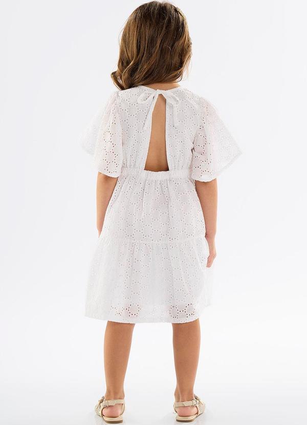 Up Baby - Vestido Infantil em Laise com Forro Branco 2