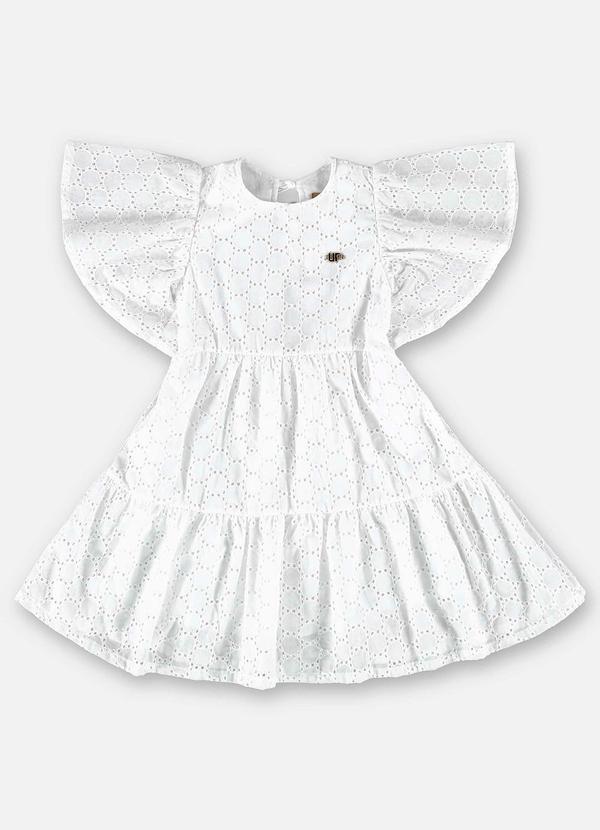 Up Baby - Vestido Infantil em Laise com Forro Branco 3