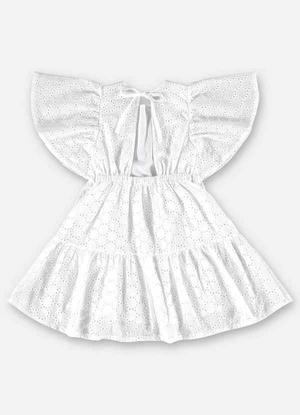 Up Baby - Vestido Infantil em Laise com Forro Branco 4
