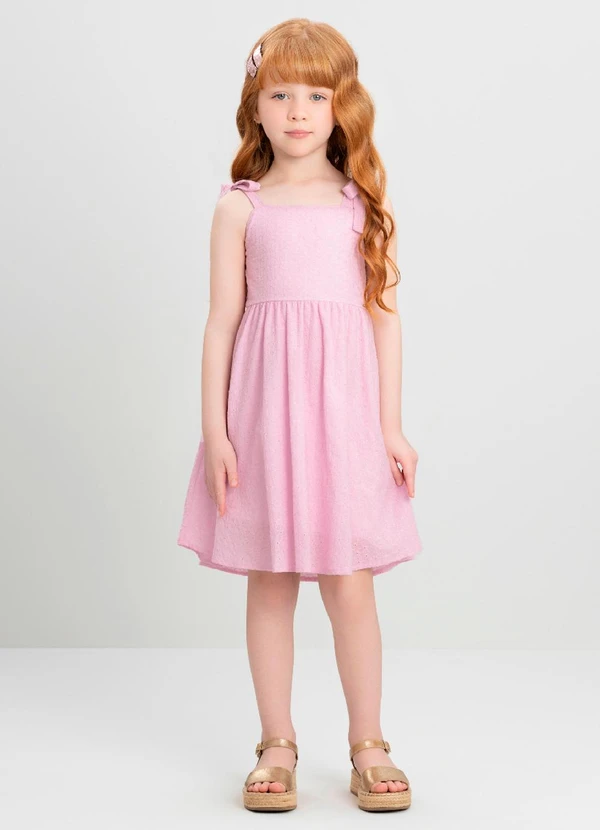Quimby - Vestido Infantil em Laise Forrado Quimby Roxo