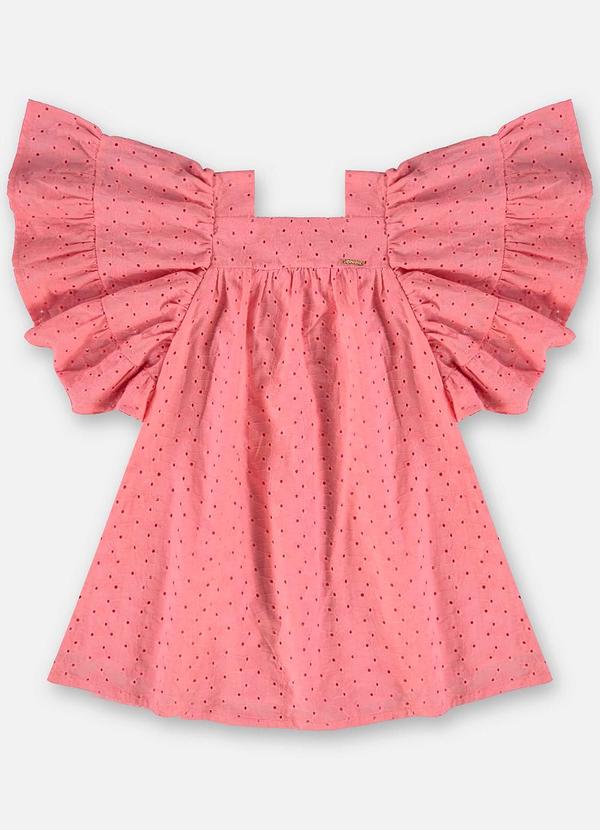 Up Baby - Vestido Infantil em Laise Forrado Rosa 2