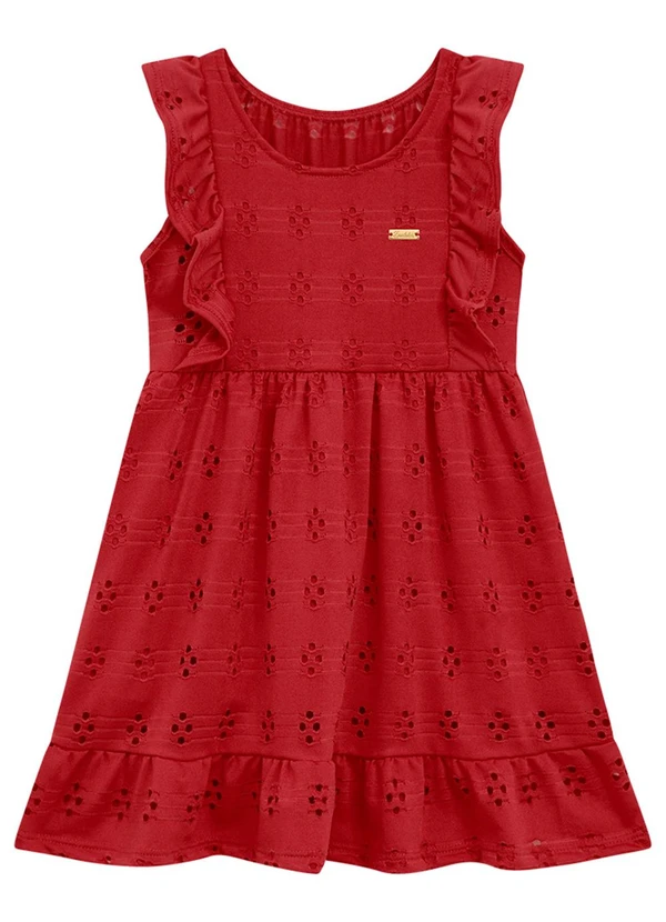 Duduka - Vestido Infantil em Laise Marrom 2