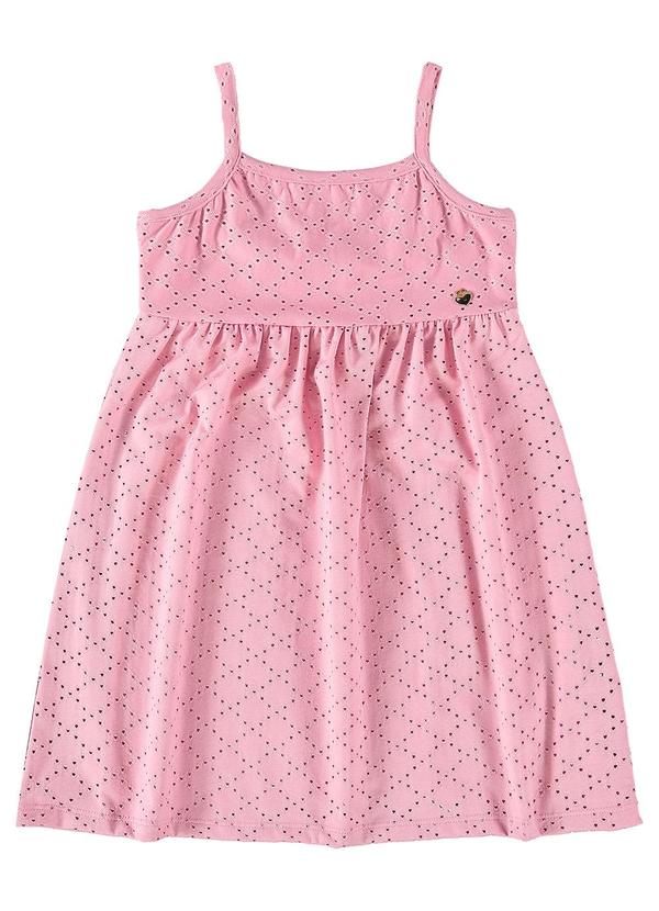 Bee Loop - Vestido Infantil em Laise Rosa 1