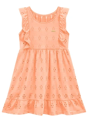 Duduka - Vestido Infantil em Laise Rosa - DUDUKA