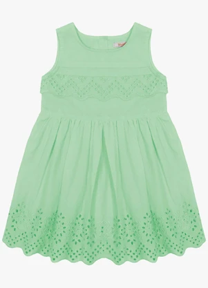 Trick Nick - Vestido Infantil em Laise Verde - TRICK NICK