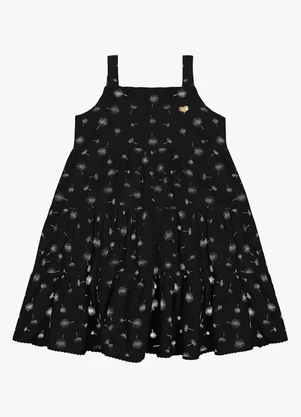 Trick Nick - Vestido Infantil em Linho Preto - TRICK NICK