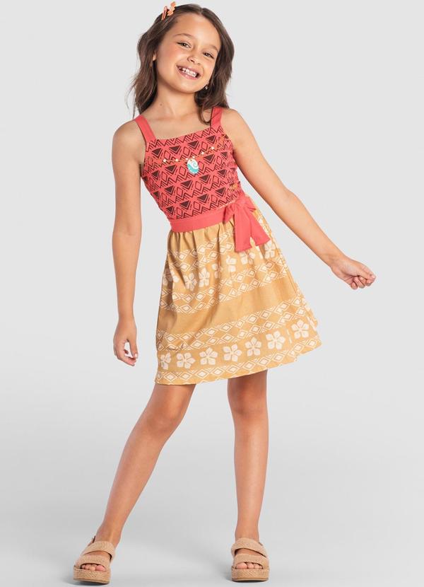 Brandili - Vestido Infantil em Malha da Moana Vermelho