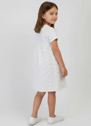 Select - Vestido Infantil em Malha Dots Bege - SELECT