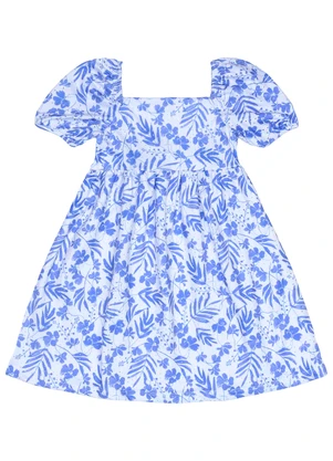Guloseima - Vestido Infantil em Malha Laise Azul - GULOSEIMA