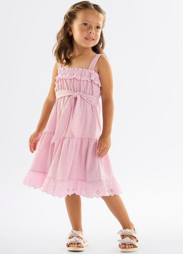 Up Baby - Vestido Infantil em Malha Linho Roxo