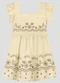 Kely Kety - Vestido Infantil em Malha Trabalhada Stripe Rosa - variação: Bege