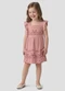 Kely Kety - Vestido Infantil em Malha Trabalhada Stripe Rosa - variação: Rosa