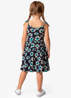 Select - Vestido Infantil em Meia Malha Azul - SELECT