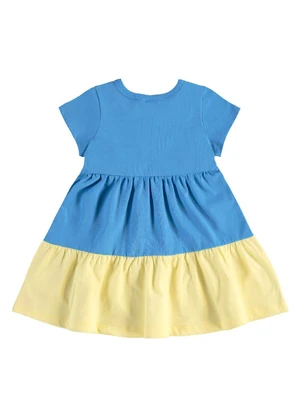 Bee Loop - Vestido Infantil em Meia Malha Azul - BEE LOOP