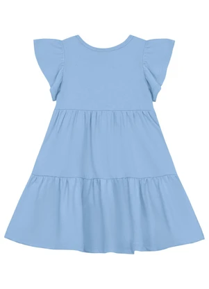 Vestido Infantil em Meia Malha Bee Loop Azul - BEE LOOP