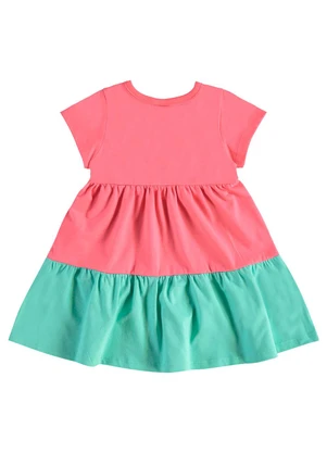 Bee Loop - Vestido Infantil em Meia Malha Rosa - BEE LOOP