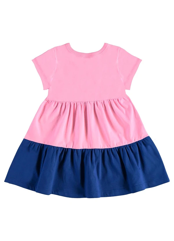 Bee Loop - Vestido Infantil em Meia Malha Rosa 3