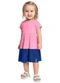 Bee Loop - Vestido Infantil em Meia Malha Azul - variação: Rosa