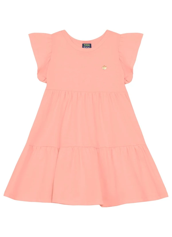Bee Loop - Vestido Infantil em Meia Malha Bee Loop Rosa