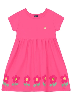 Vestido Infantil em Meia Malha Bee Loop Rosa - BEE LOOP