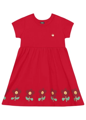 Vestido Infantil em Meia Malha Bee Loop Vermelho - BEE LOOP