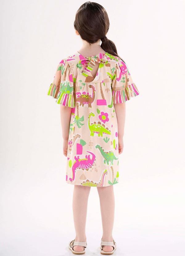 Up Baby - Vestido Infantil em Meia Malha Bege 2