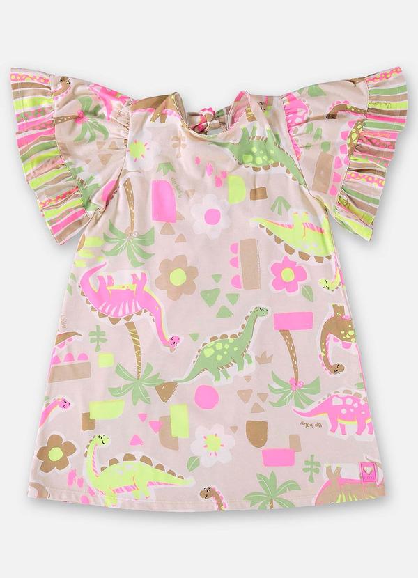 Up Baby - Vestido Infantil em Meia Malha Bege 3
