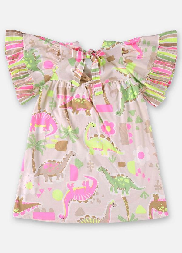 Up Baby - Vestido Infantil em Meia Malha Bege 4