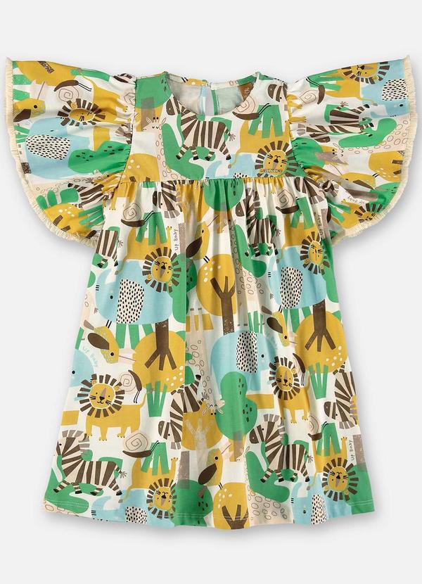 Up Baby - Vestido Infantil em Meia Malha Bege 3