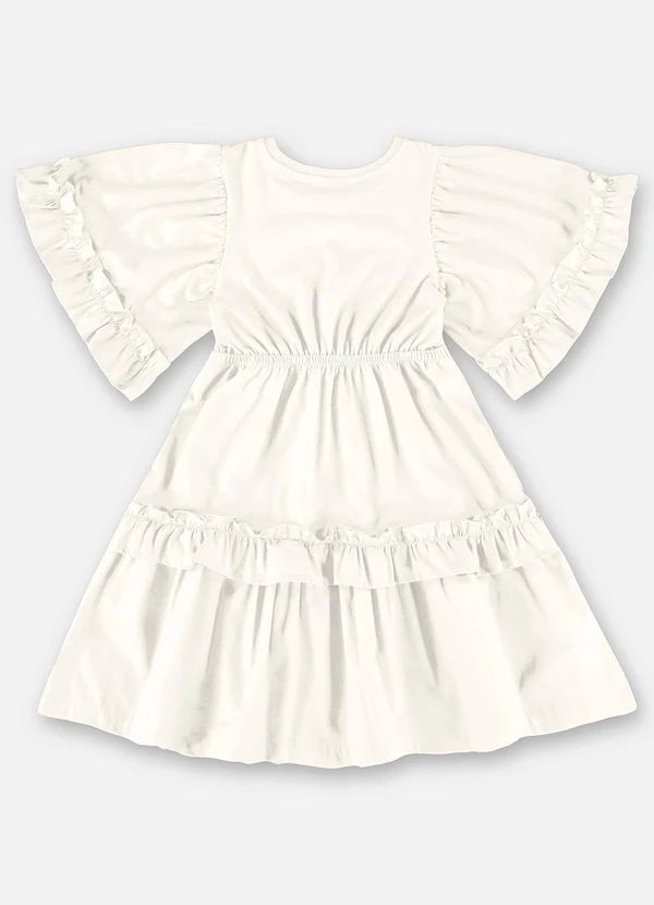 Up Baby - Vestido Infantil em Meia Malha Bege 3