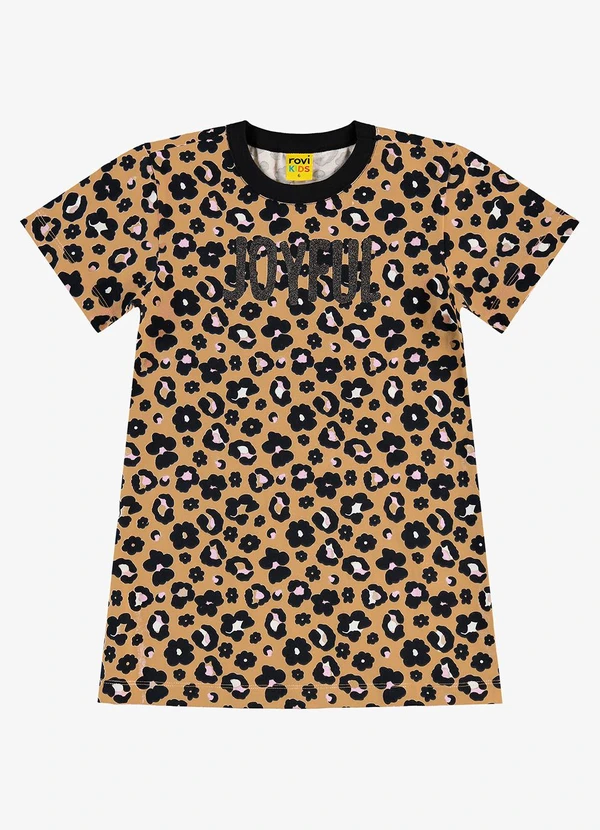 Rovi Kids - Vestido Infantil em Meia Malha Bege