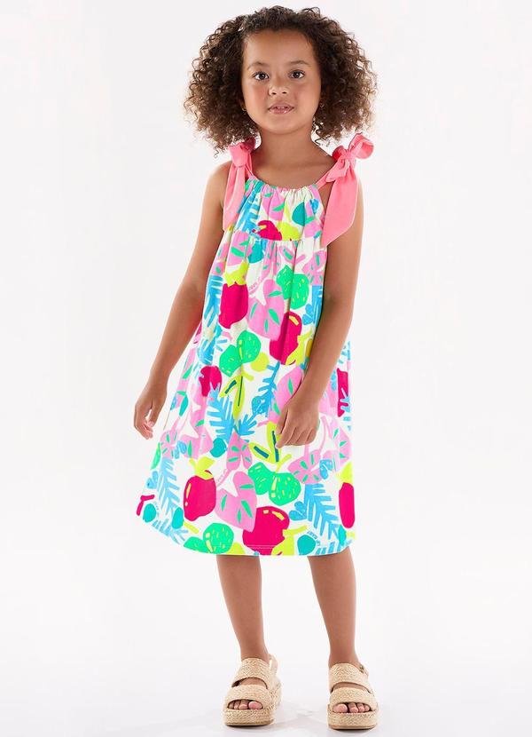 Up Baby - Vestido Infantil em Meia Malha Branco