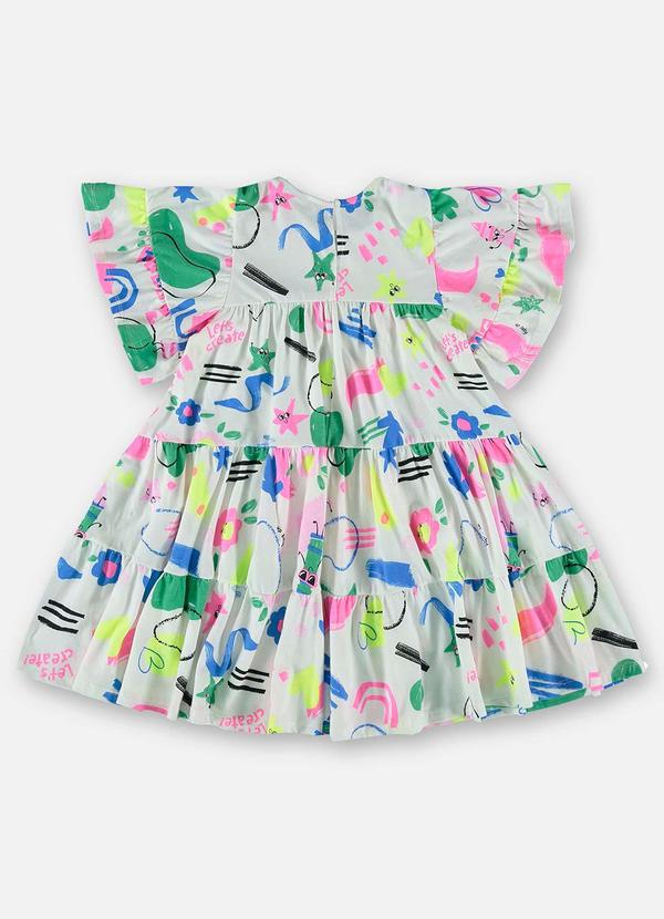 Up Baby - Vestido Infantil em Meia Malha Branco 3