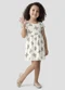 Kely Kety - Vestido Infantil em Meia Malha Estampada Rosa - variação: Bege