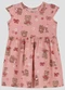 Kely Kety - Vestido Infantil em Meia Malha Estampada Rosa - variação: Rosa