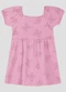 Kely Kety - Vestido Infantil em Meia Malha Estampada Rosa - variação: Rosa