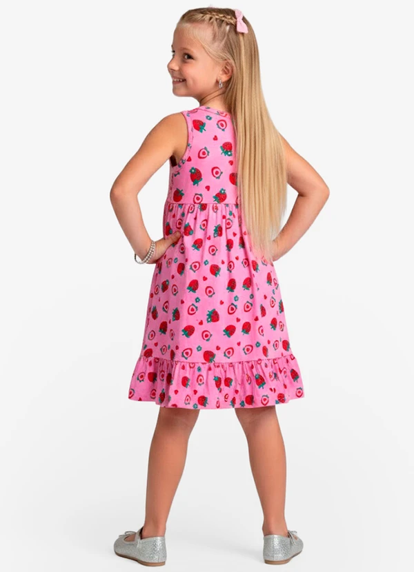 Select - Vestido Infantil em Meia Malha Penteada Vermelho 2