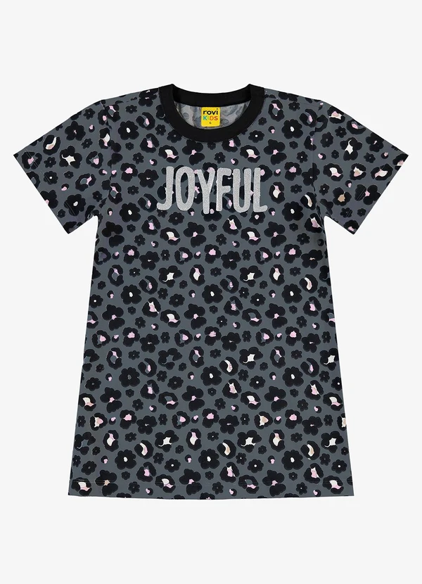 Rovi Kids - Vestido Infantil em Meia Malha Preto