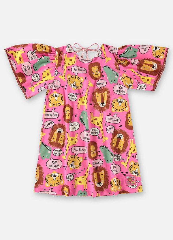 Up Baby - Vestido Infantil em Meia Malha Rosa 2