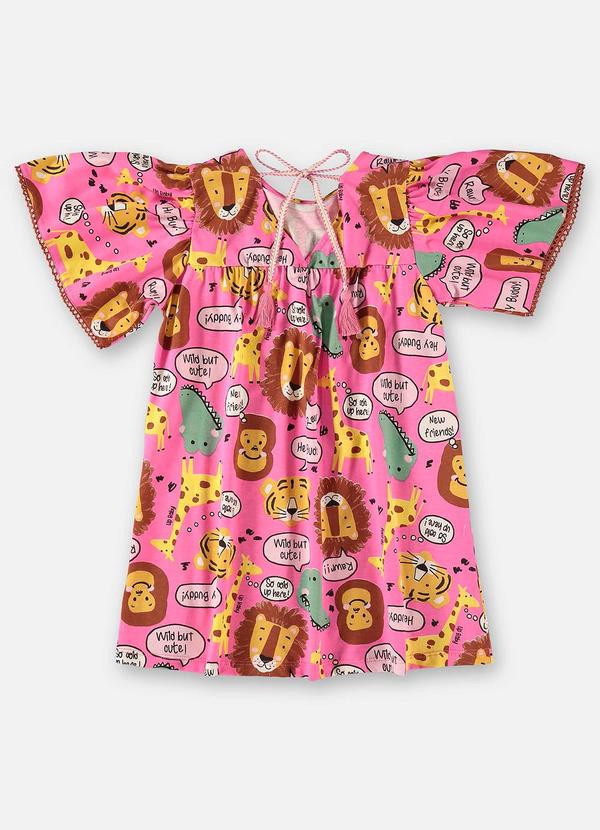 Up Baby - Vestido Infantil em Meia Malha Rosa 3