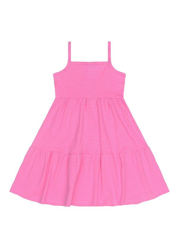 Guloseima - Vestido Infantil em Meia Malha Rosa