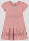 Kely Kety - Vestido Infantil em Meia Malha Verde - variação: Rosa