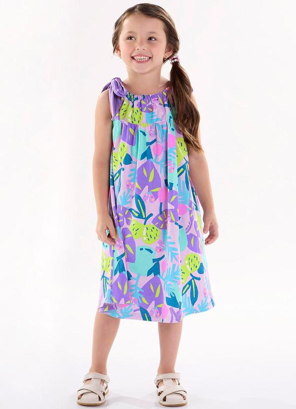Up Baby - Vestido Infantil em Meia Malha Roxo 2