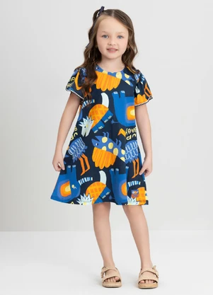 Vestido Infantil em Meia Malha Up Baby Preto - UP BABY