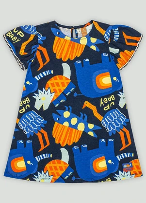 Vestido Infantil em Meia Malha Up Baby Preto - UP BABY