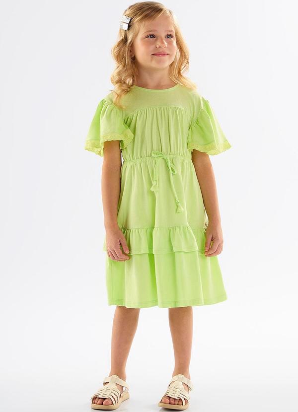 Up Baby - Vestido Infantil em Meia Malha Verde