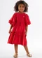 Up Baby - Vestido Infantil em Meia Malha Vermelho - variação: Vermelho
